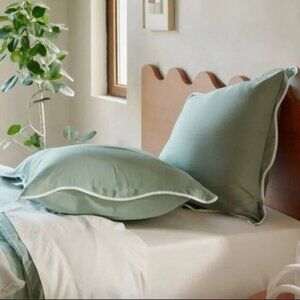 NWT Cotton TENCEL™ Scalloped Euro Shams Set of 4